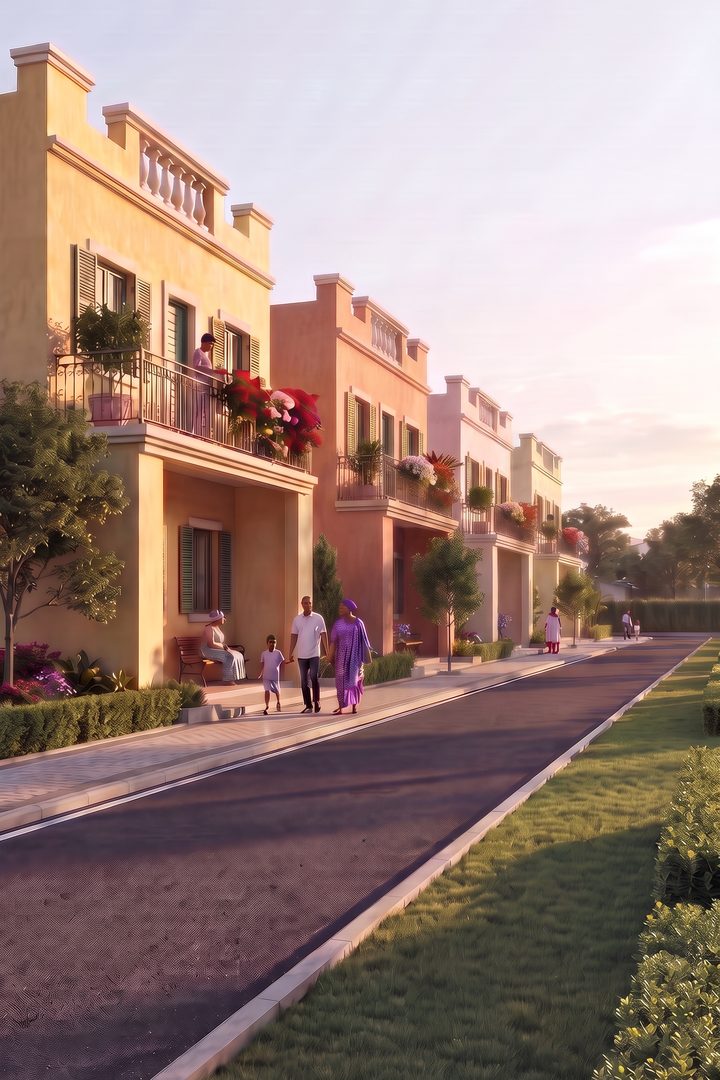 Impression of an Altana Amalfi street with balconies