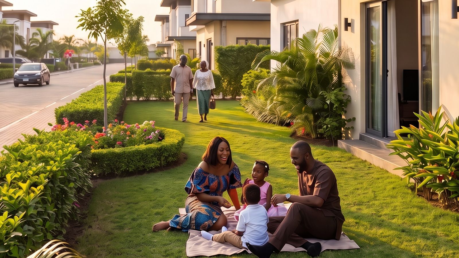 Impression of a family in an Altana Giardino garden