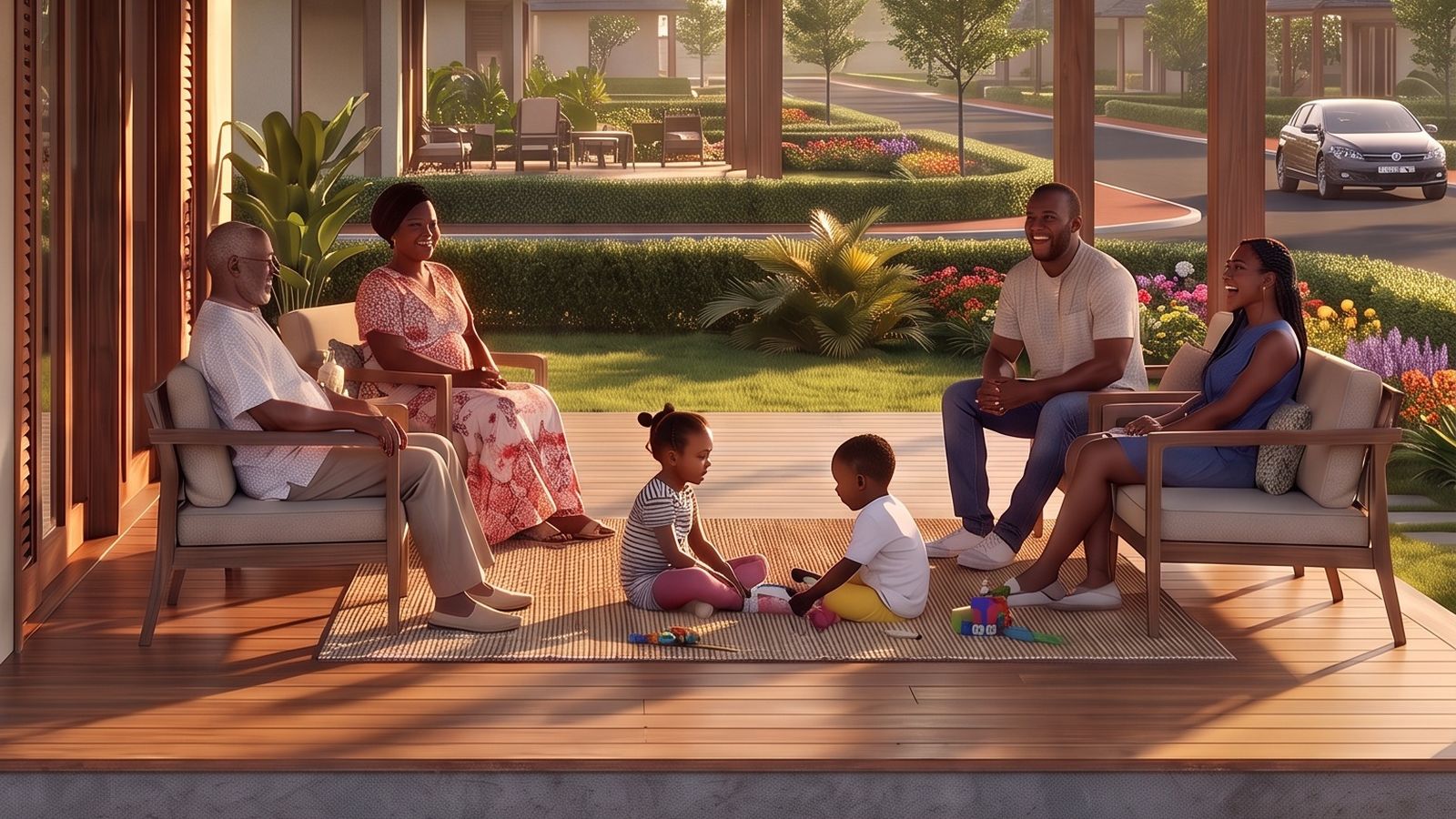 Impression of a family on an Altana Ubud veranda